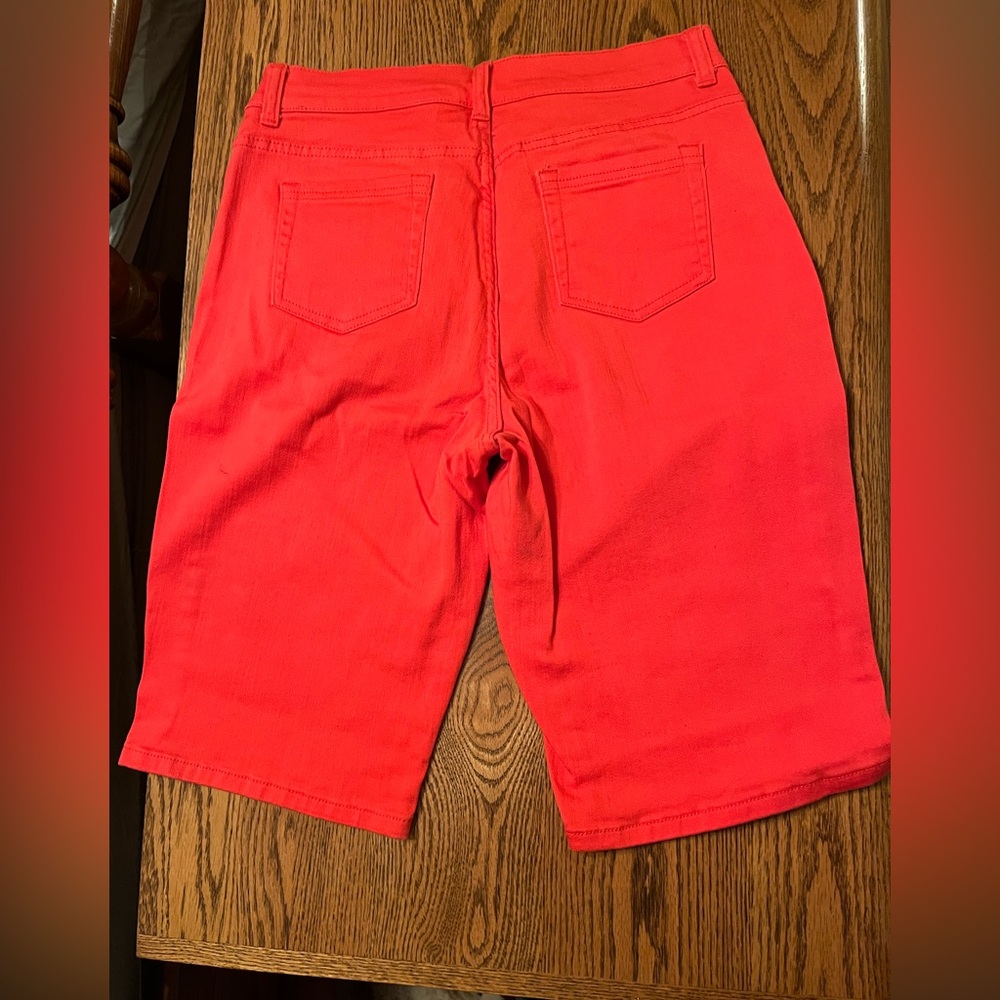 Diane Gilman Vibrant Coral-Red Women’s Shorts
